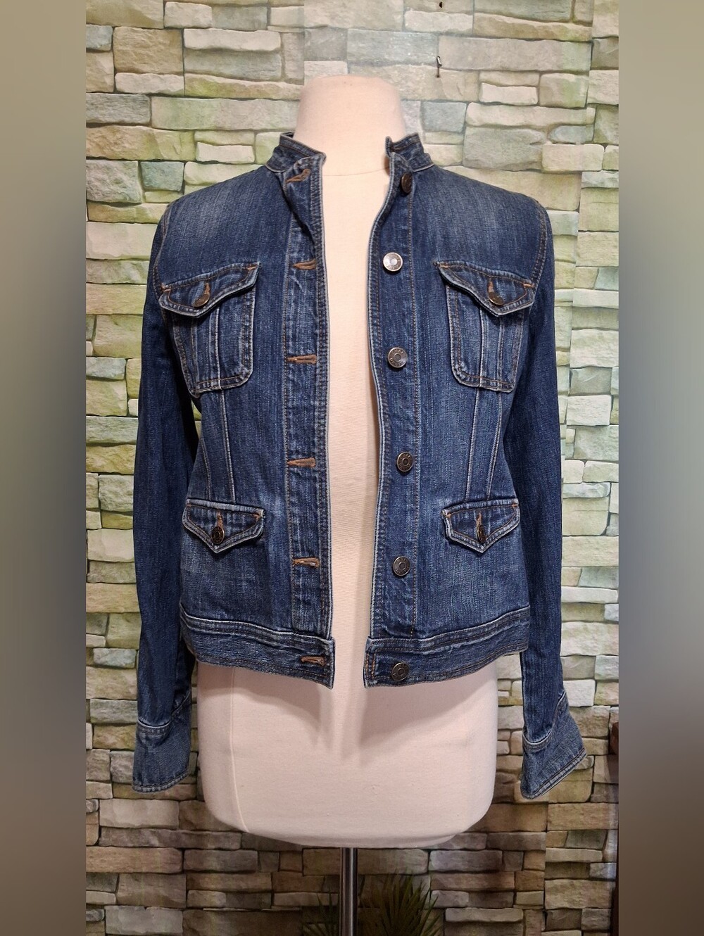 Chaps Womens Fitted Jean Jacket
